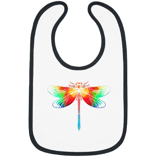 Dragonfly Insect Animal Colorful Geometry Geometric Shapes Bibs