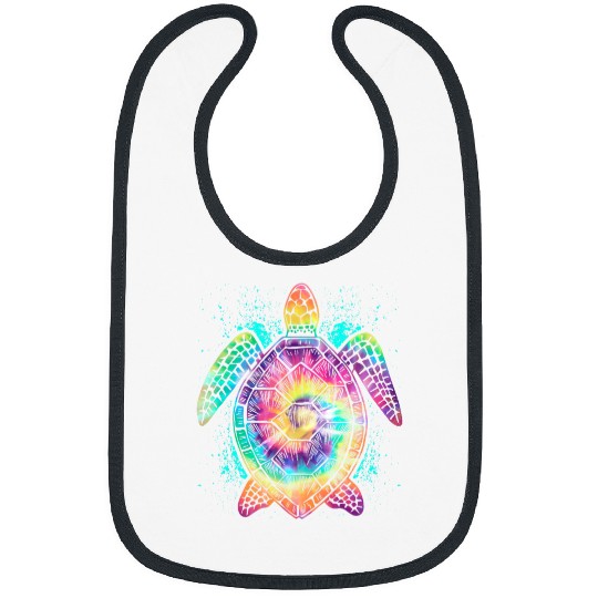 Turtle Pet Ocean Animal Tribal Tie Dye Sea Animal Maori Turtle Bibs