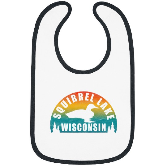 Squirrel Pet Lake Northern Wisconsin Sunset Loon Bibs