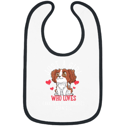 Cavalier King Charles Spaniel Kawaii Gift for Girls 2 Bibs
