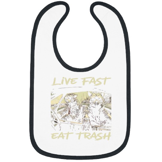 Raccoon Pet Sunset Raccoon Live Fast Eat Trash And Get Hit By A Car 2 Bibs