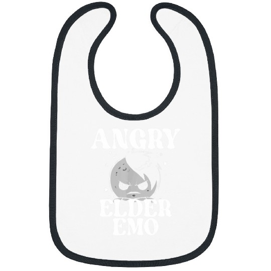 Angry Elder Emo Funny Emo Music Fan Scene Alternative 90s Bibs