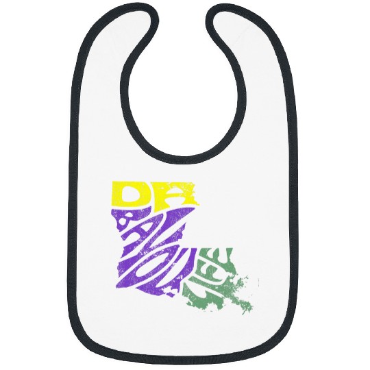 DA Bayou Life Tee Louisiana State Mardi Gras Creole Cajun Bibs