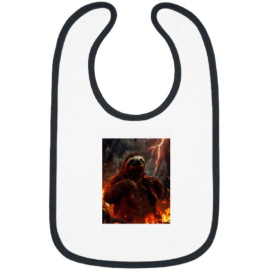Sloth Pet Alpha Sloth Cringe Meme Funny Cringy Animal Bibs