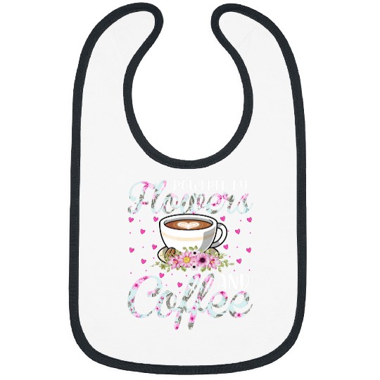 Powered by Flowers and Coffee Funny Coffee Lover Florist Bibs