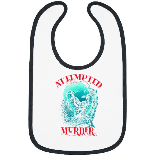 Lacrosse Gift Attempted murders Crows Funny Edgar Allan Poe Bibs