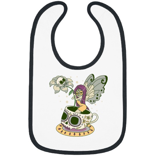 Fairy Grunge Fairycore Aesthetic Cottagecore Butterfly Skull Bibs