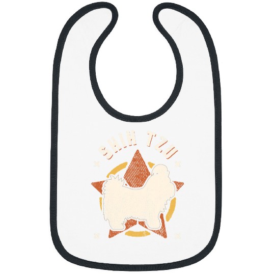 Shih Tzu vintages Retro Classic Dog Bibs