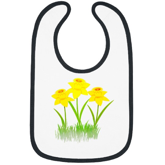 Yellow Daffodil Flowers Spring Easter Floral Plants Garden Bibs