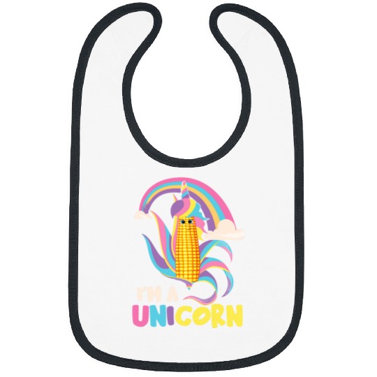 Im A Unicorns Funny Maize Corn Cob Kids Farming Corn Bibs