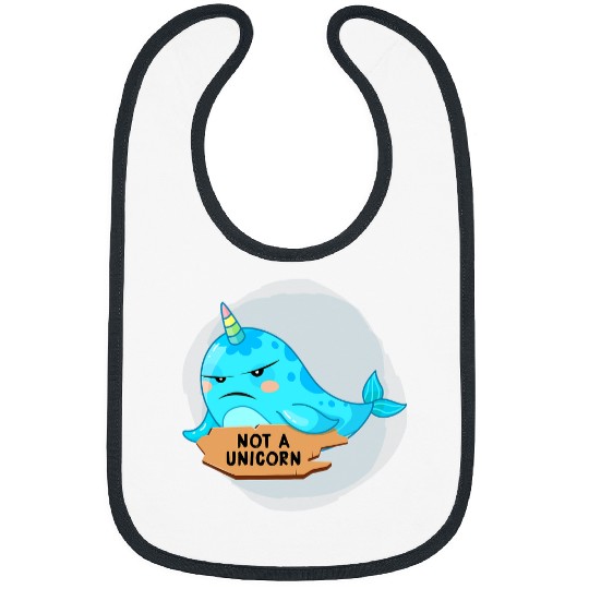 Cute Not A Unicorns Angry Narwhal Tee Costume Narwhal Bibs