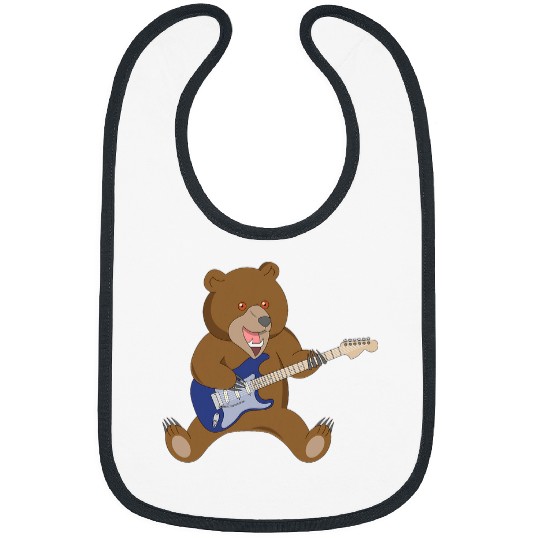 Grizzly Bear Rock Band Guitarist Musician Music Lover Bibs