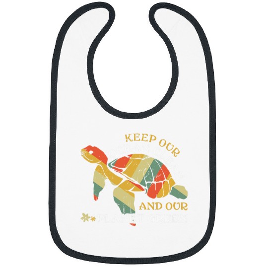 Turtle Pet Planet Save Nature Oceans Day Earth Day Bibs