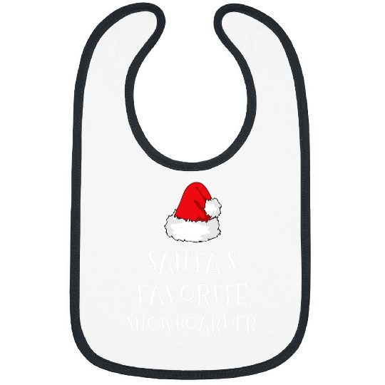 Skiing Ski Santas Favorite Snowboarder Christmas Hat Snowboarding Bibs