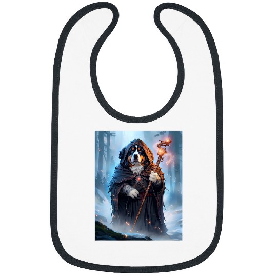 Bernese Mountain Dog Wizard Funny Magic 1 Bibs