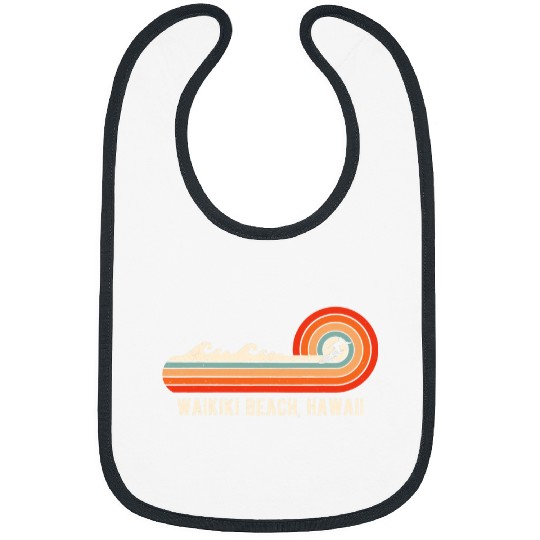 Surf Life Retro Waikiki Beach Hawaii Hawaiian Surfer Surfing Surf 70s Bibs