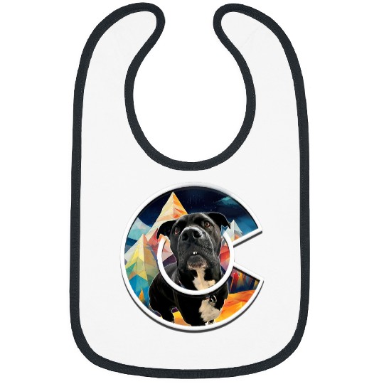 Colorado Black Bull Mastiff Dog Rocky Mountains Bibs