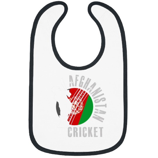 Cricket Fan Afghanistan Cricket Team Support Design Gift Bibs