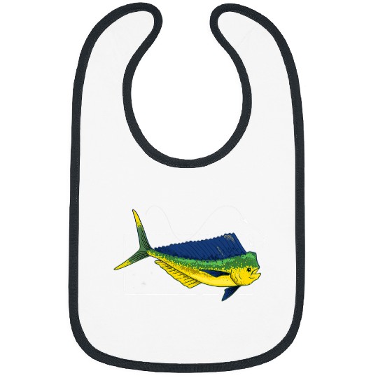 Fishing Mahi Mahi Fish Outdoor Ocean Fisherman design Fisher Bibs