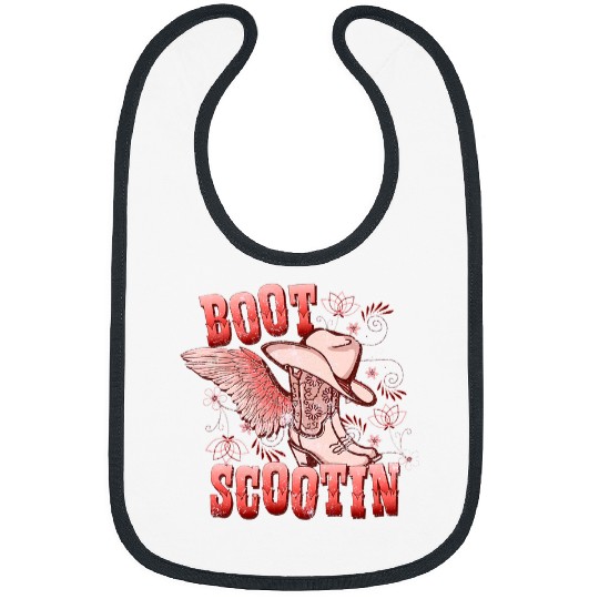 Retro Cowboy Boots Lets Go Girls Rodeo Country Cowgirl Bibs