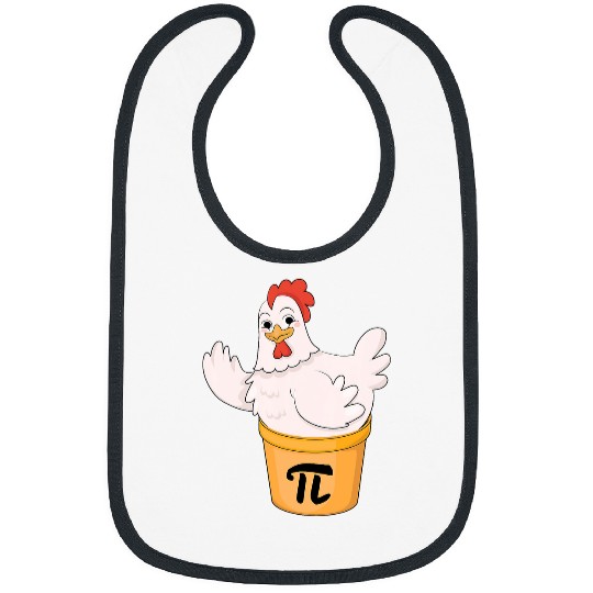 Chicken Pot Pie Funny Math Pi Day Funny Cute Food Lovers Bibs