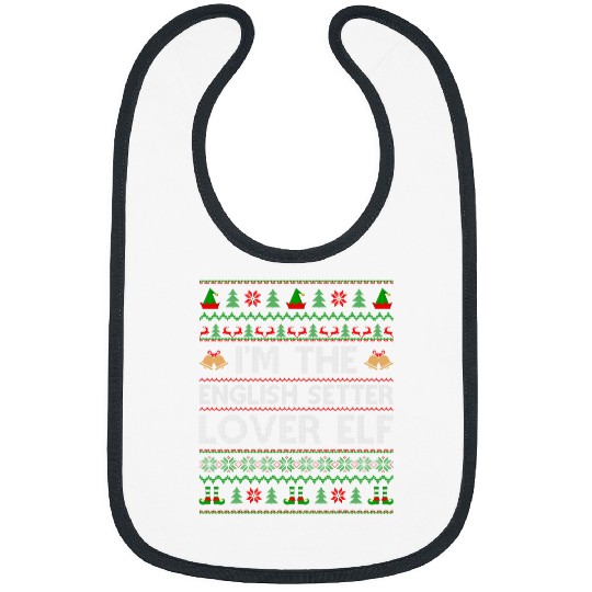 Family Matching Ugly The English Setter Lover Elf Christmas Bibs