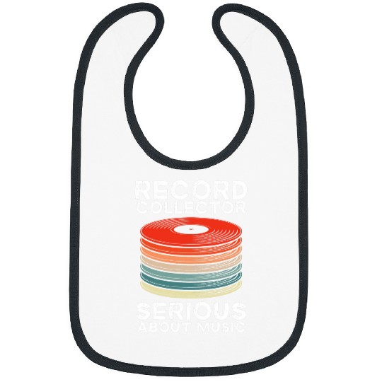 Graphic Vinyl ApparelRecord Collector Serious About Music 1 Bibs