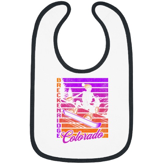 Skeletons Skulls Breckenridge Colorado Retro Snowboarding Skull Bibs