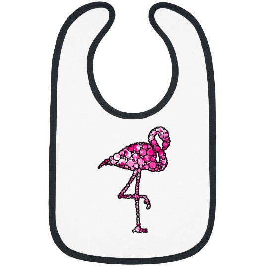 Pink Flamingo Pink Polka Dot Flamingo International Dot Day Flamingos Bibs