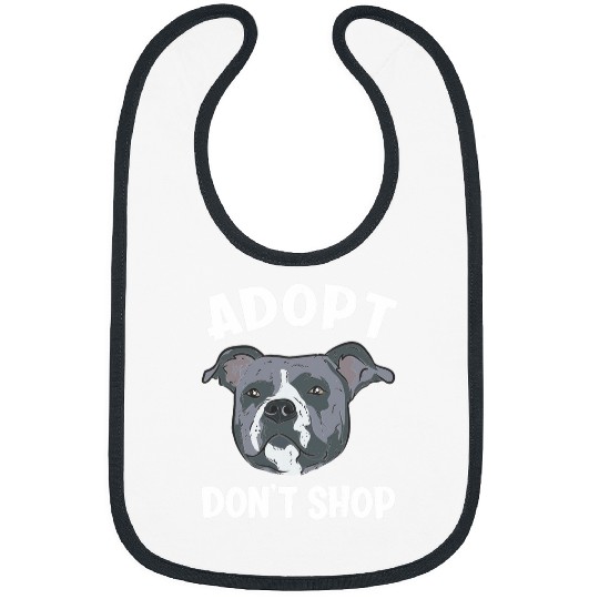 Adopt Dont Shop Funny American Pitbull Terrier Bibs