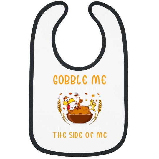 Lacrosse Gift Gobble Me Swallow Me Turkey for Thanksgiving Bibs