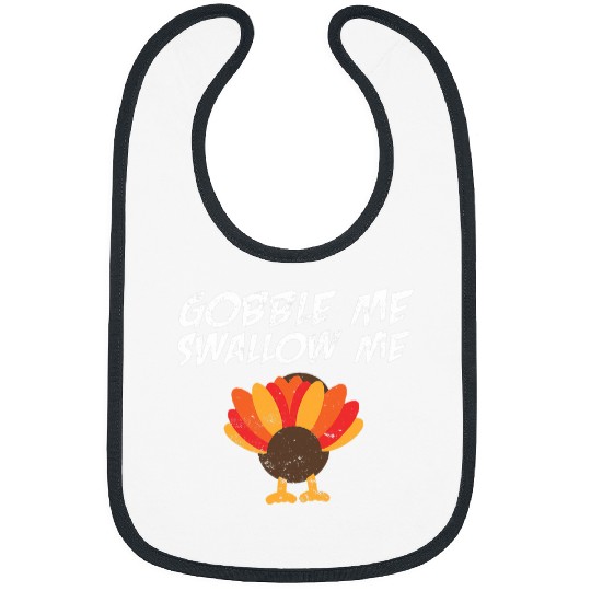 Lacrosse Gift gobble me swallow me 2thanksgiving turkey Bibs