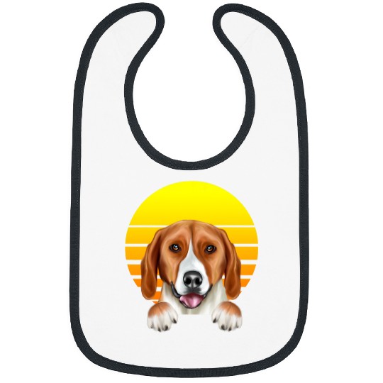 vintages Sunset American Foxhound Dog Lover Bibs