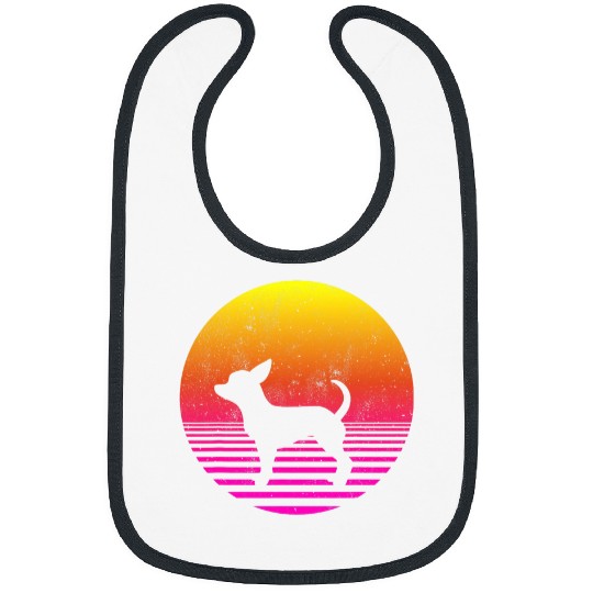 Chihuahua Dog vintages Retro 70s 80s Chihuahua Dog 1 Bibs