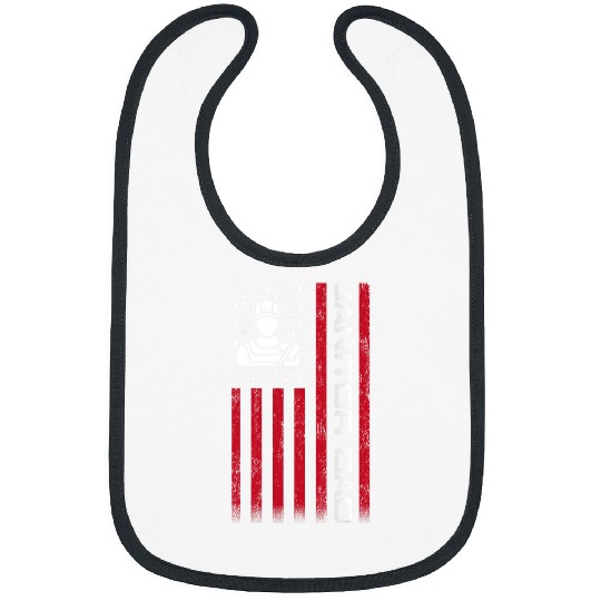 4th of July US Flag Janitor Dad For Fathers Day Bibs