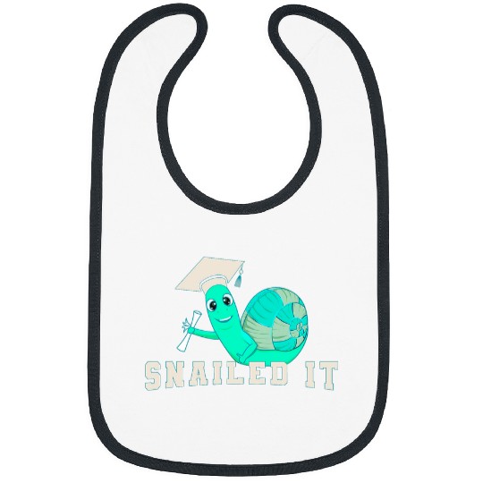 Funny Graduation Congratulations Cute Snail Seniors Graduate Bibs