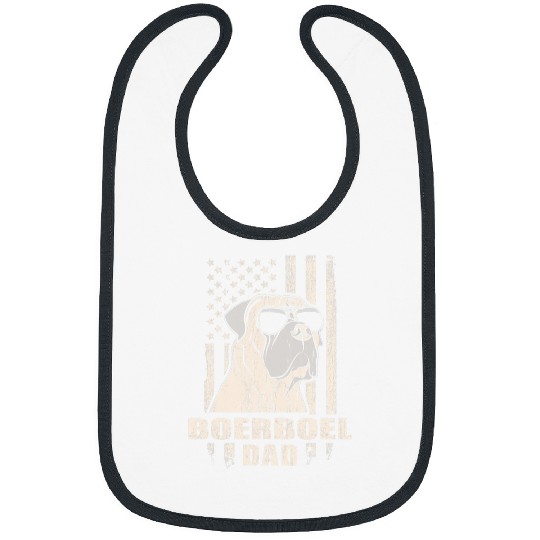Boerboel Dad Cool vintages Retro Proud American Bibs