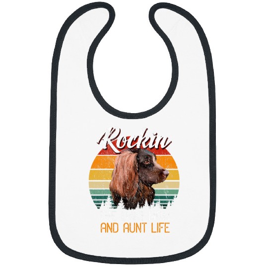 Dogs 365 Rockin The Dog Mom Aunt Life Boykin Spaniel Dog Bibs