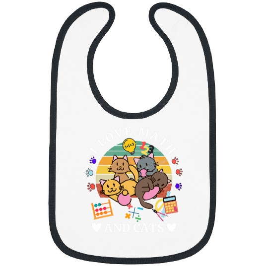 I Love Math And Cats Mathematics Cat Formula Numbers 24 Bibs