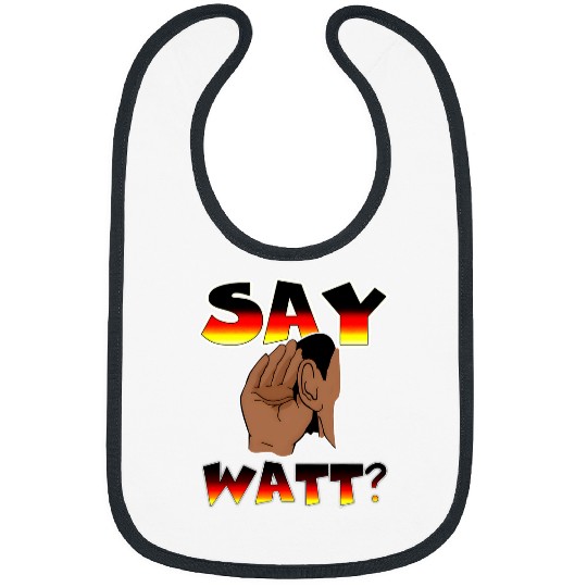 Funny Black Electrician Black and Proud Say Watt Design Bibs