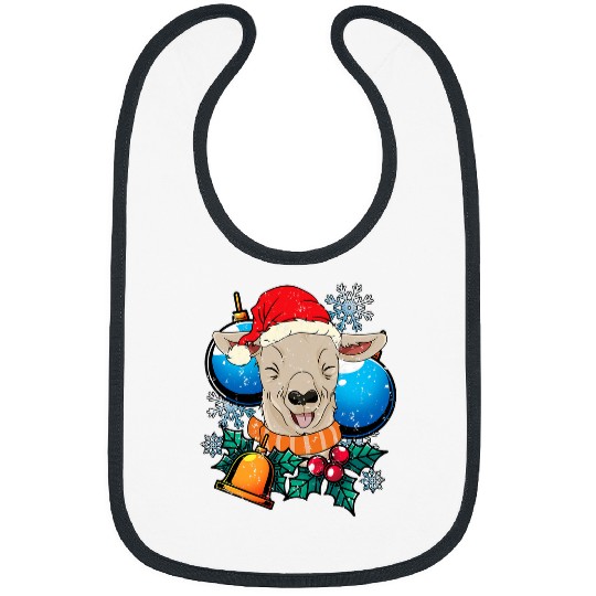 Goats Lover Merry Christmas Farm Animal Farmer Snowflake xmass Goat Bibs