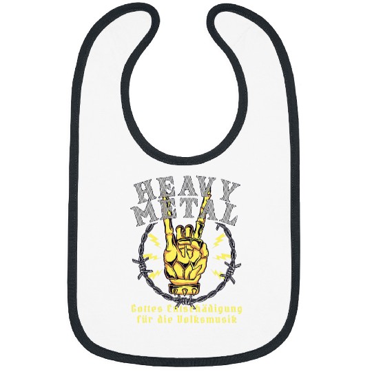 Heavy Metal Devil Greetings Rock Music Death Metal Metalhead Bibs