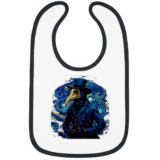 Funny Plague Doctor Starry Night Van Gogh leeches medicals 22 Bibs