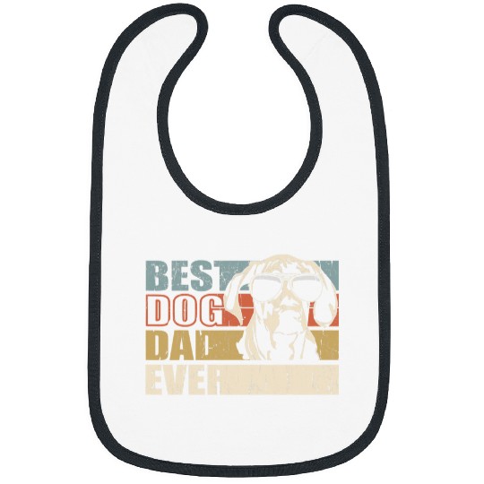 bests Dog Dad Ever funny glasses Rhodesian Ridgeback retro Bibs