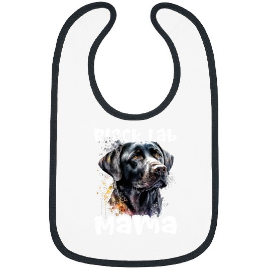 Black Lab Mama Mothers Day Labrador Retriever Dog Owner Bibs