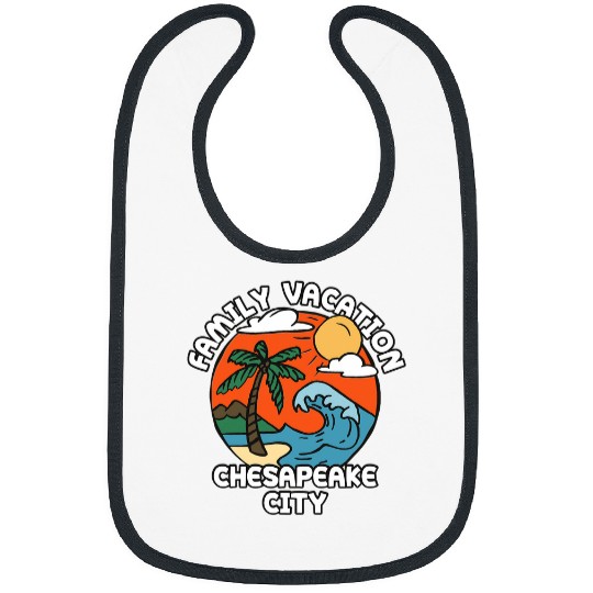 Family Vacation Chesapeake City Beach Lover Virginia Bibs