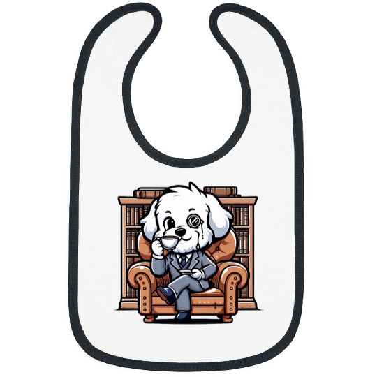Bichon Frise English Gentleman Funny Dog Victorian Bibs