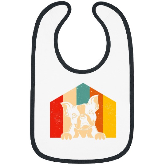 Boston Terrier Dog Boston Bull Terrier Retro Bibs