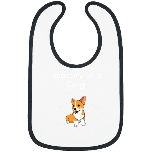 Anatomy of a Corgi Dog Gift Dog Holder Corgi Bibs