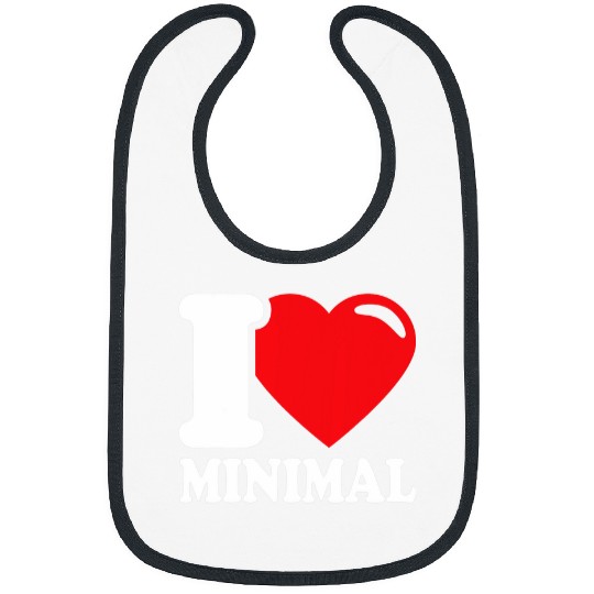 I Love Minimal Techno Music 2DJ Party Festival Concert Bibs